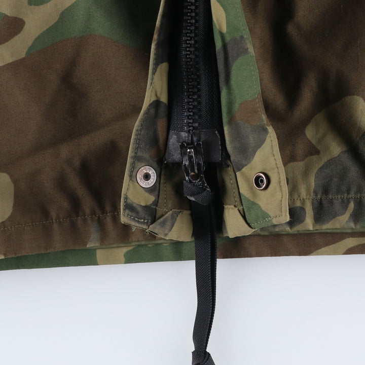 1990'S US Military Camouflage Pattern ECWCS 1st Gen. Late Model Military Gore-Tex Parka, Large Regular, Men's Size L Nylon Khaki type Vintage Second Hand
