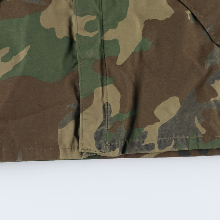 1990'S US Military Camouflage Pattern ECWCS 1st Gen. Late Model Military Gore-Tex Parka, Large Regular, Men's Size L Nylon Khaki type Vintage Second Hand
