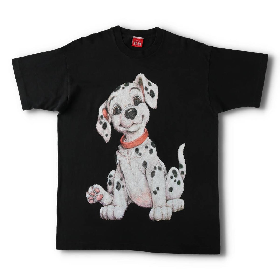 ~90'S Disney 101 Dalmatians Character Print T-Shirt, Men's XL equivalent, Vintage unclear black type Vintage Second Hand
