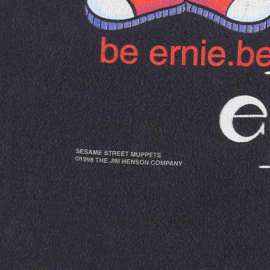 90'S Sesame Street Bert & Ernie Character Print T-Shirt, Men's Size M (Equivalent), Vintage unclear black type Vintage Second Hand