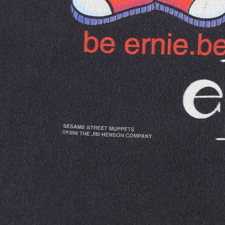 90'S Sesame Street Bert & Ernie Character Print T-Shirt, Men's Size M (Equivalent), Vintage unclear black type Vintage Second Hand