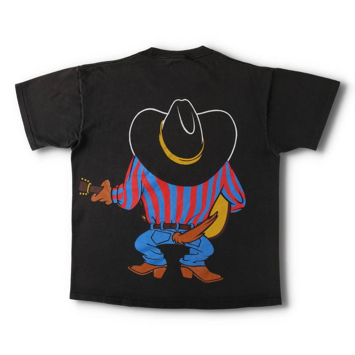 90'S Anvil LOONEY TUNES Tasmanian Devil Character Print T-Shirt, Made in USA, Men's XL equivalent. cotton black type Vintage Second Hand