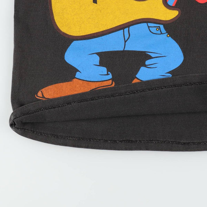 90'S Anvil LOONEY TUNES Tasmanian Devil Character Print T-Shirt, Made in USA, Men's XL equivalent. cotton black type Vintage Second Hand