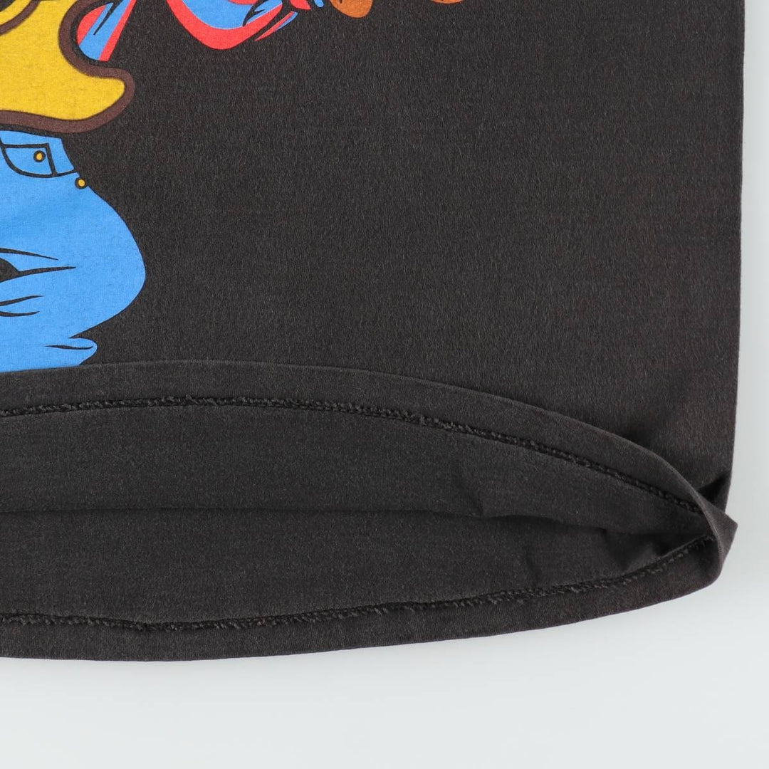 90'S Anvil LOONEY TUNES Tasmanian Devil Character Print T-Shirt, Made in USA, Men's XL equivalent. cotton black type Vintage Second Hand