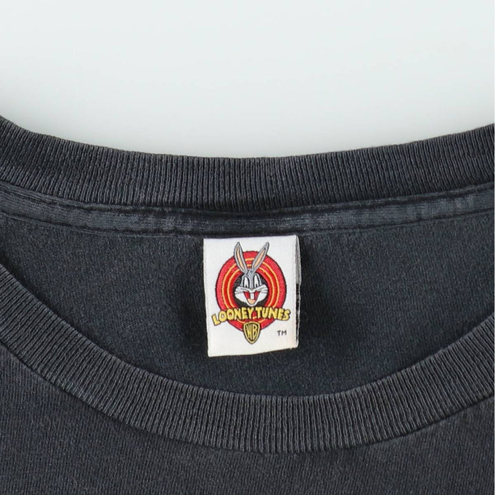 90'S Looney Tunes Marvin the Martian Character Print T-Shirt, Men's Size XL (Equivalent), Vintage cotton black type Vintage Second Hand