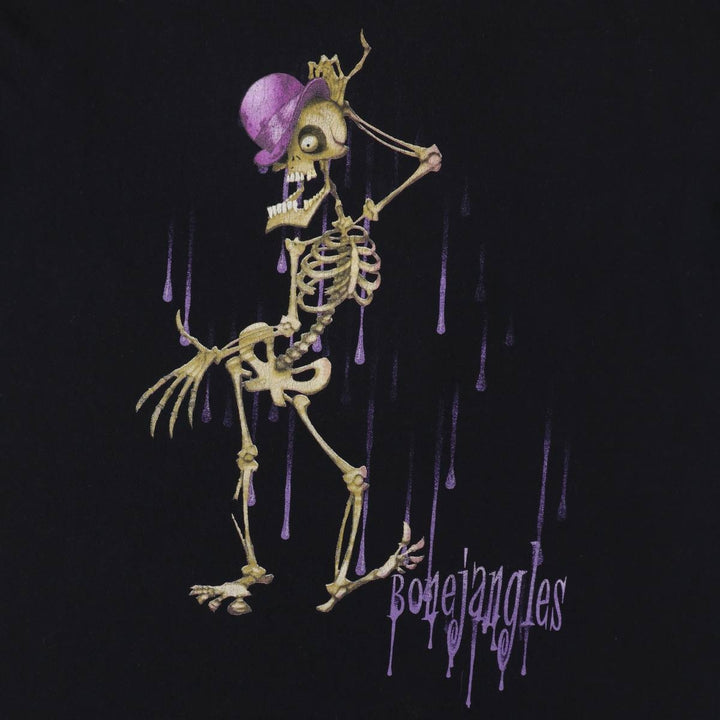 2000'S Tim Burton's Corpse Bride Bone Jungles Skull Pattern Character Print T-Shirt, Men's Size L (approx.) unclear black type Vintage Second Hand