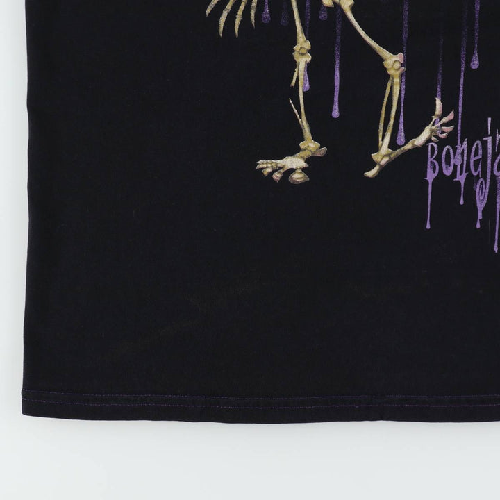 2000'S Tim Burton's Corpse Bride Bone Jungles Skull Pattern Character Print T-Shirt, Men's Size L (approx.) unclear black type Vintage Second Hand