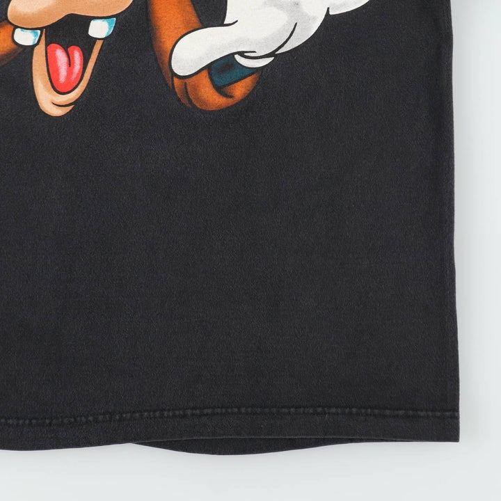 90'S MICKEY UNLIMITED GOOFY character print T-shirt, men's size M equivalent, vintage. cotton black type Vintage Second Hand