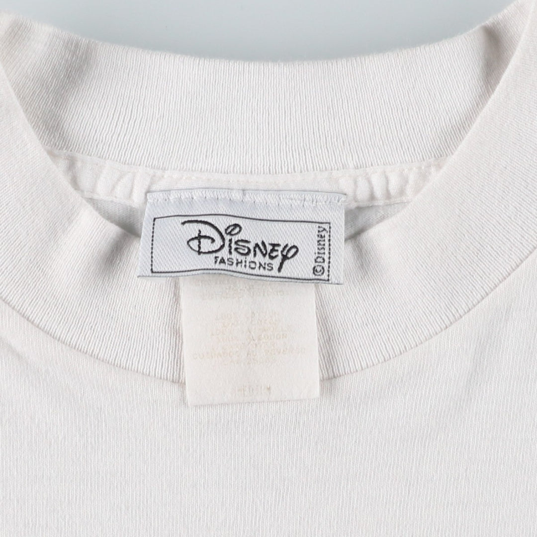 90'S Disney THE LION KING Lion King character print T-shirt men's M size vintage cotton white type Vintage Second Hand