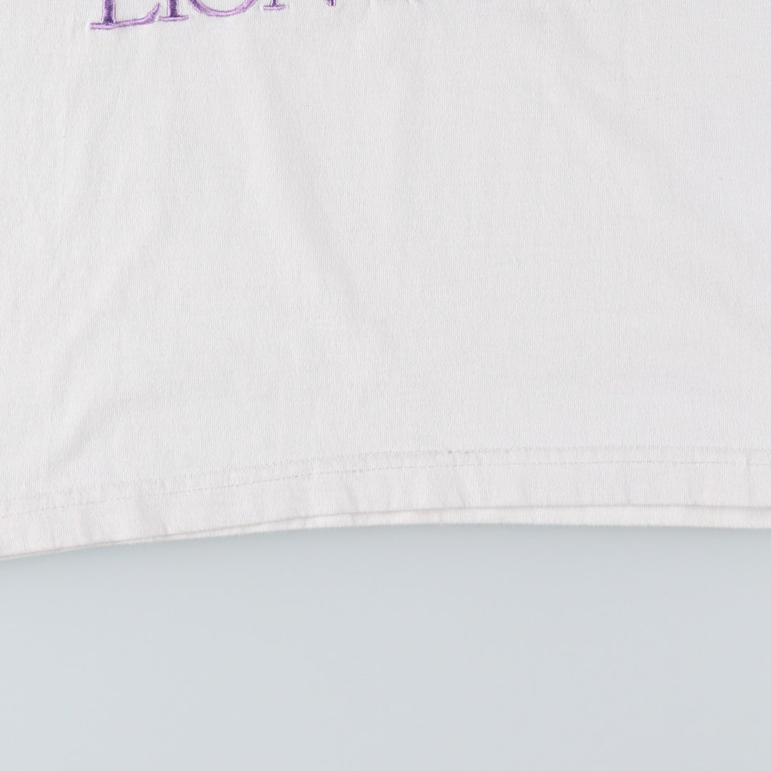 90'S Disney THE LION KING Lion King character print T-shirt men's M size vintage cotton white type Vintage Second Hand