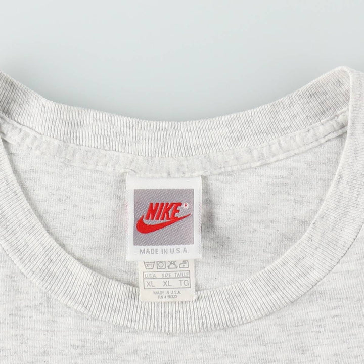 90'S Nike Silver Tag Turtle Pattern & Rabbit Pattern Sports Print T-Shirt, Made in USA, Men's XL (approx.) Vintage cotton gray type Vintage Second Hand