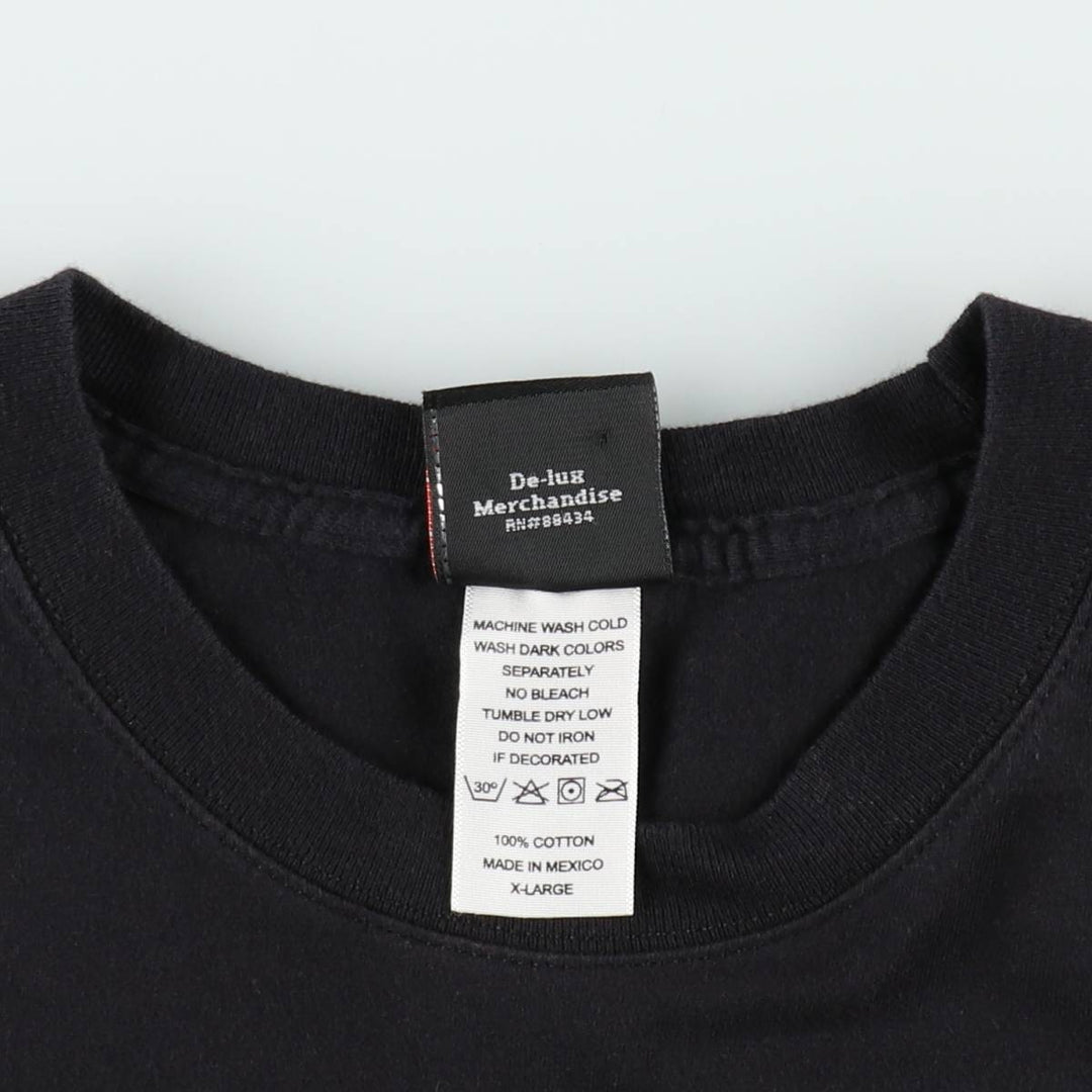 2000'S Harley-Davidson Fire Pattern Motorcycle Long-Sleeve T-Shirt (Men's XL equivalent) cotton black type Vintage Second Hand