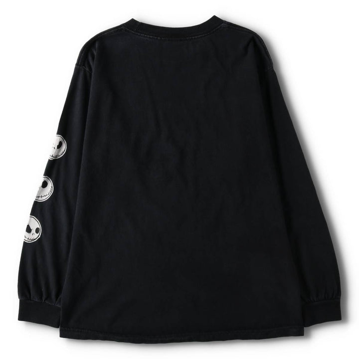 Nightmare Before Christmas Anime Character Print Long-Sleeve T-Shirt (Men's Size S) unclear black type Vintage Second Hand