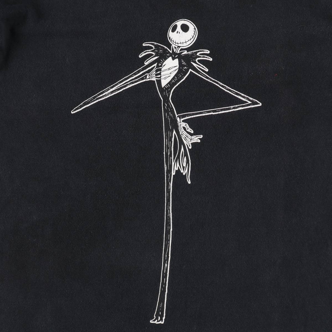 Nightmare Before Christmas Anime Character Print Long-Sleeve T-Shirt (Men's Size S) unclear black type Vintage Second Hand