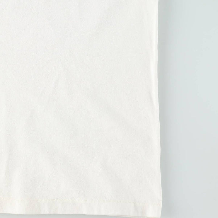 90s-00'S Hanes BEEFY-T Blue Tag Sistine Madonna Raphael Long-Sleeve T-Shirt (Men's Size L) cotton white type Vintage Second Hand