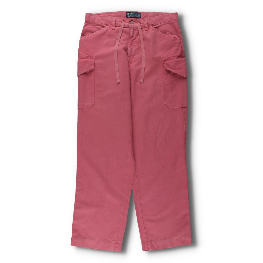 Ralph Lauren POLO by Ralph Lauren Cotton x Linen Pants, Men's Size S (approx.) linen pink type Vintage Second Hand