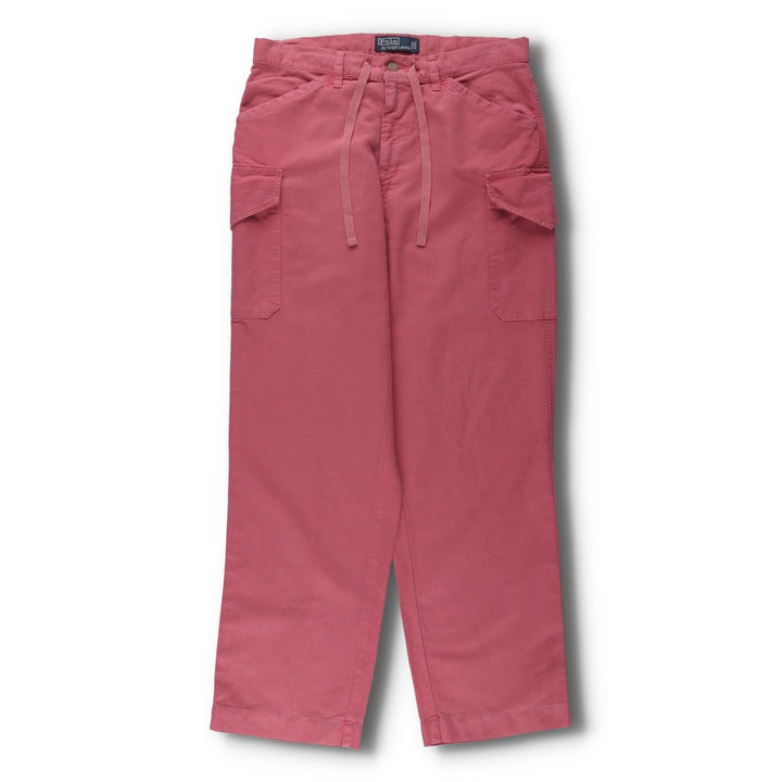 Ralph Lauren POLO by Ralph Lauren Cotton x Linen Pants, Men's Size S (approx.) linen pink type Vintage Second Hand