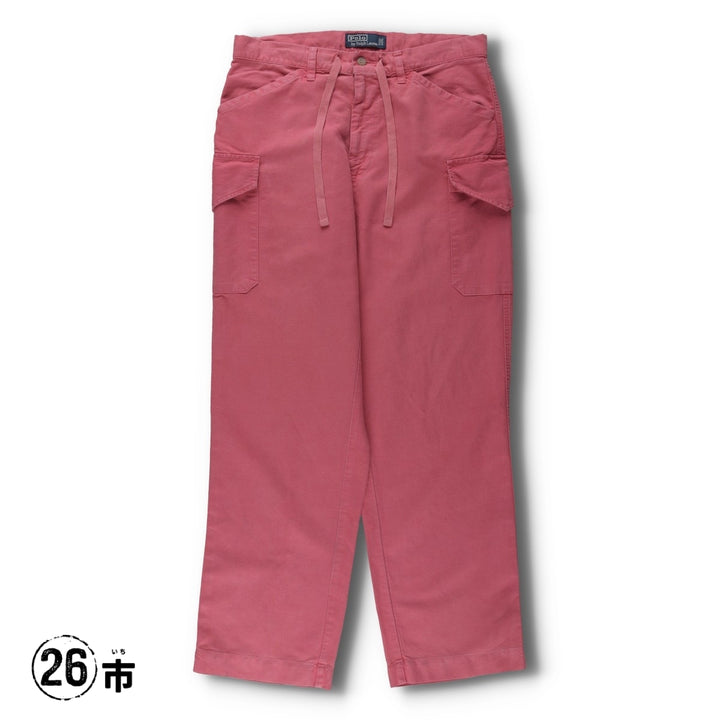 Ralph Lauren POLO by Ralph Lauren Cotton x Linen Pants, Men's Size S (approx.) linen pink type Vintage Second Hand