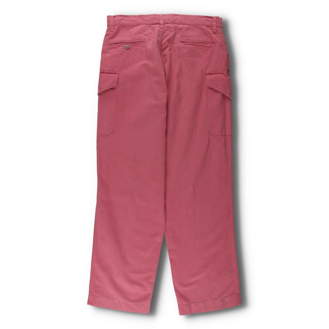 Ralph Lauren POLO by Ralph Lauren Cotton x Linen Pants, Men's Size S (approx.) linen pink type Vintage Second Hand