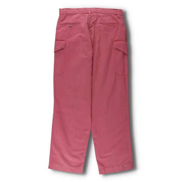 Ralph Lauren POLO by Ralph Lauren Cotton x Linen Pants, Men's Size S (approx.) linen pink type Vintage Second Hand