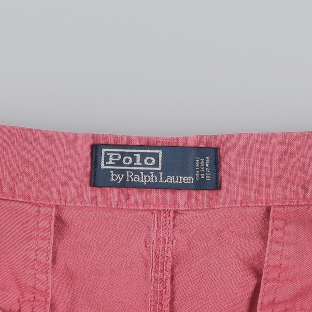 Ralph Lauren POLO by Ralph Lauren Cotton x Linen Pants, Men's Size S (approx.) linen pink type Vintage Second Hand