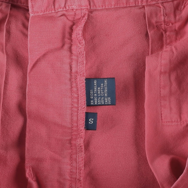 Ralph Lauren POLO by Ralph Lauren Cotton x Linen Pants, Men's Size S (approx.) linen pink type Vintage Second Hand