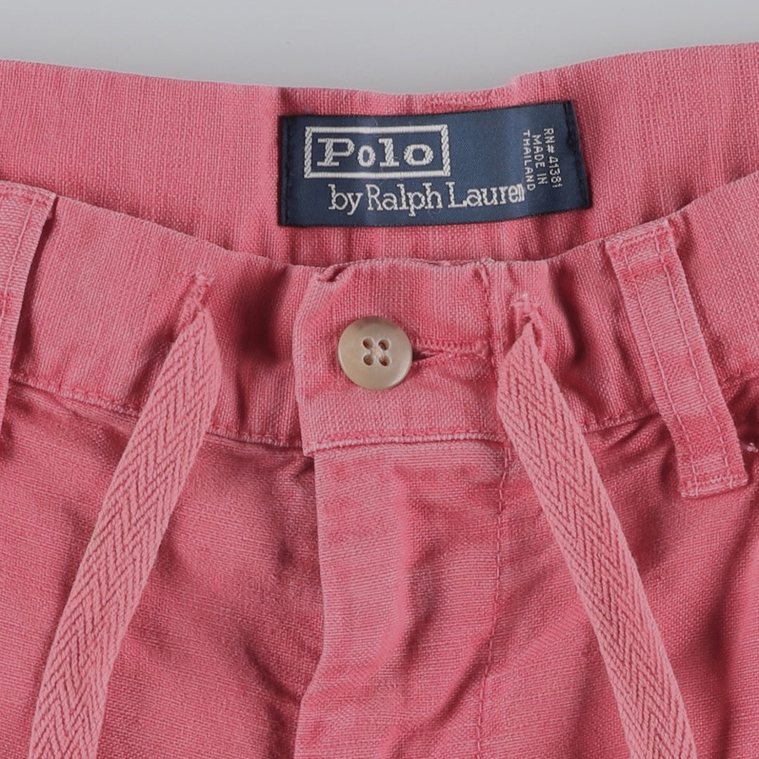 Ralph Lauren POLO by Ralph Lauren Cotton x Linen Pants, Men's Size S (approx.) linen pink type Vintage Second Hand