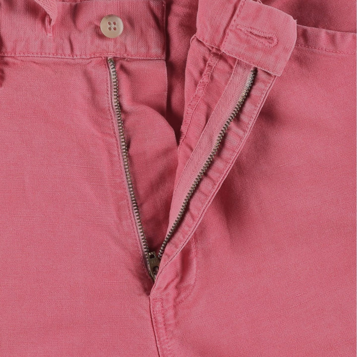 Ralph Lauren POLO by Ralph Lauren Cotton x Linen Pants, Men's Size S (approx.) linen pink type Vintage Second Hand