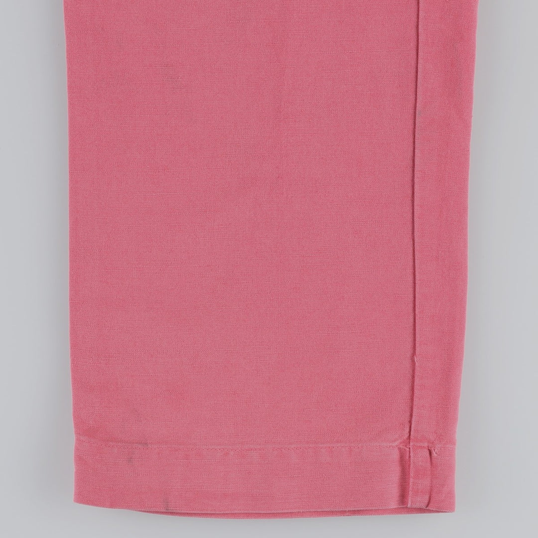 Ralph Lauren POLO by Ralph Lauren Cotton x Linen Pants, Men's Size S (approx.) linen pink type Vintage Second Hand