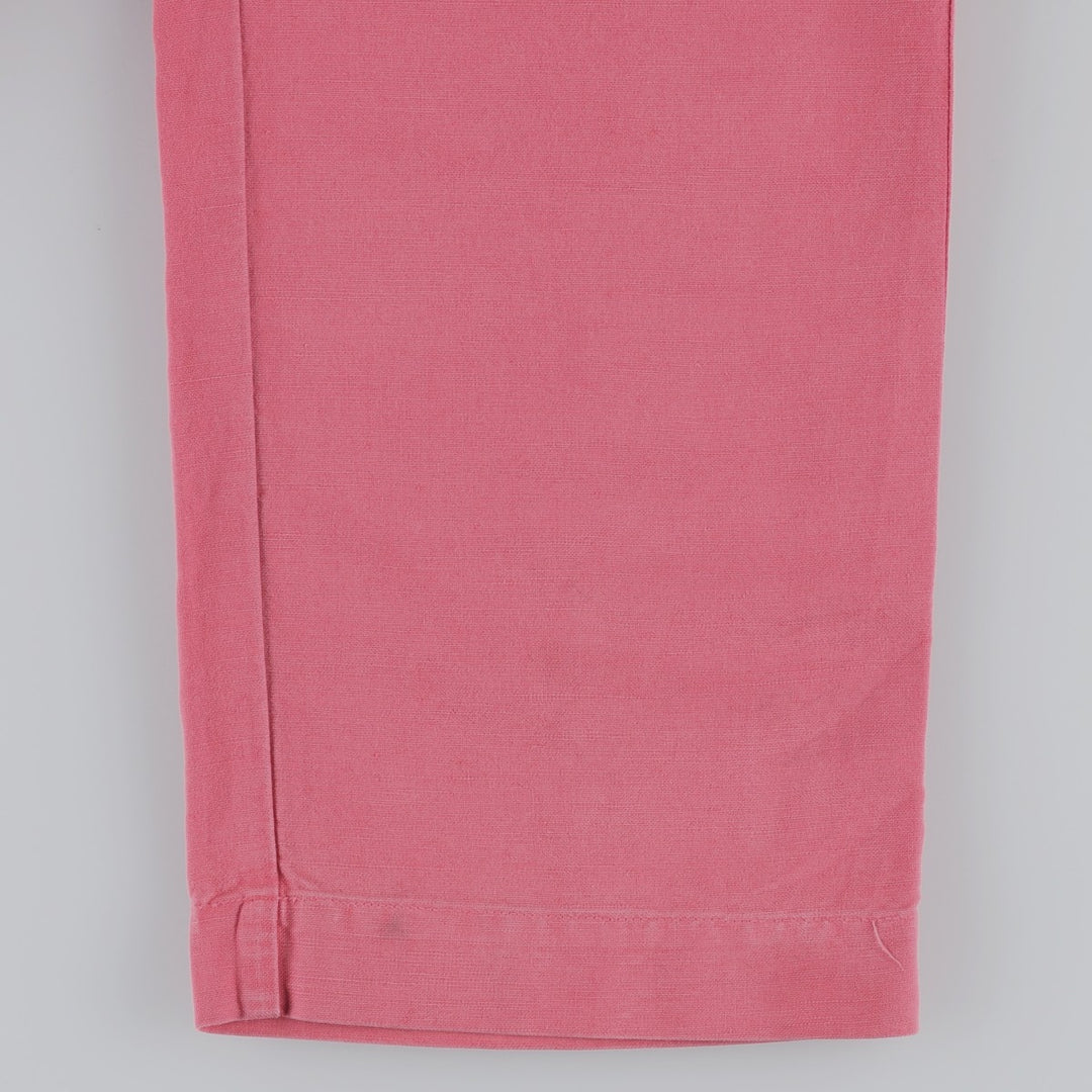 Ralph Lauren POLO by Ralph Lauren Cotton x Linen Pants, Men's Size S (approx.) linen pink type Vintage Second Hand