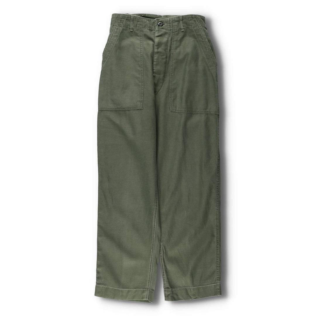 1960'S US Military Issue Baker Pants, Made in USA, Medium Size (Men's W29 equivalent), Vintage cotton Khaki type Vintage Second Hand