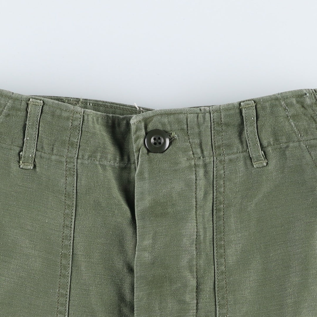 1960'S US Military Issue Baker Pants, Made in USA, Medium Size (Men's W29 equivalent), Vintage cotton Khaki type Vintage Second Hand