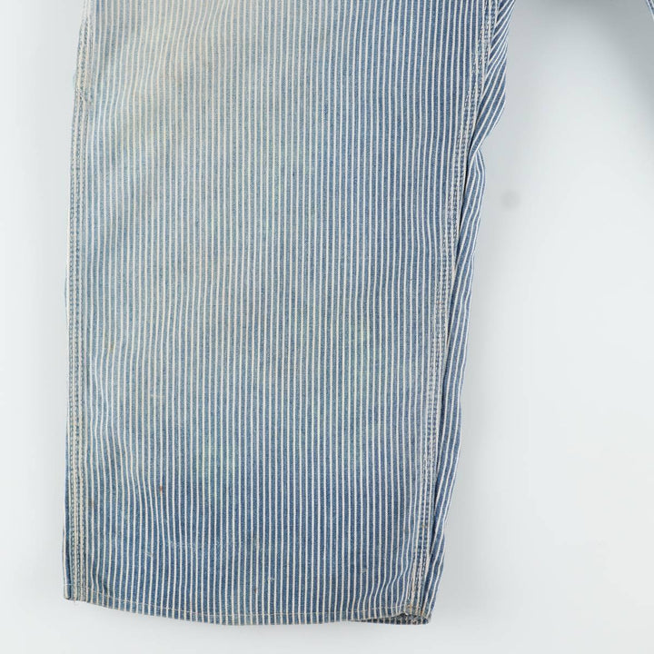 Big size 1950s-1960'S BIG ALLIED striped hickory stripe overalls, men's size W41 equivalent, vintage. unclear blue type Vintage Second Hand