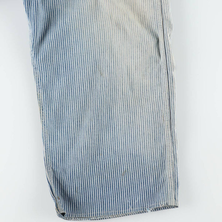 Big size 1950s-1960'S BIG ALLIED striped hickory stripe overalls, men's size W41 equivalent, vintage. unclear blue type Vintage Second Hand