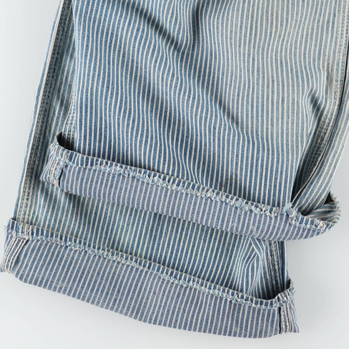 Big size 1950s-1960'S BIG ALLIED striped hickory stripe overalls, men's size W41 equivalent, vintage. unclear blue type Vintage Second Hand