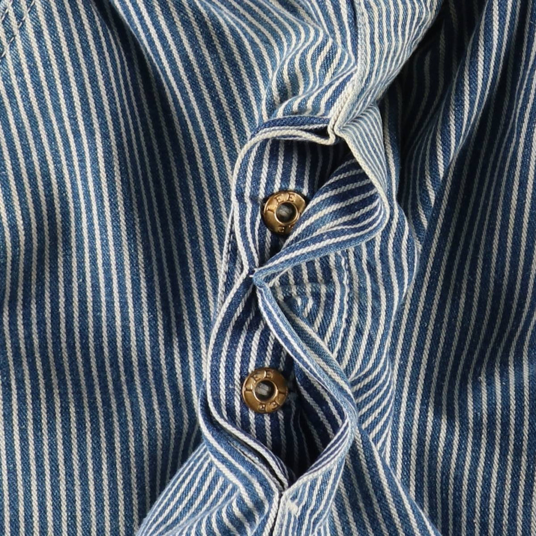 1960s-1970'S Lee Hickory Stripe Overalls, Made in USA, Men's Size W32 (approx.), Vintage unclear blue type Vintage Second Hand