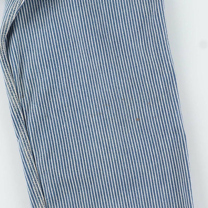 1960s-1970'S Lee Hickory Stripe Overalls, Made in USA, Men's Size W32 (approx.), Vintage unclear blue type Vintage Second Hand