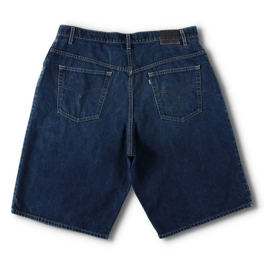 90'S Big Size Levi's Silver Tab Massive Denim Shorts, Made in USA, Men's W43 (approx.) cotton blue type Vintage Second Hand