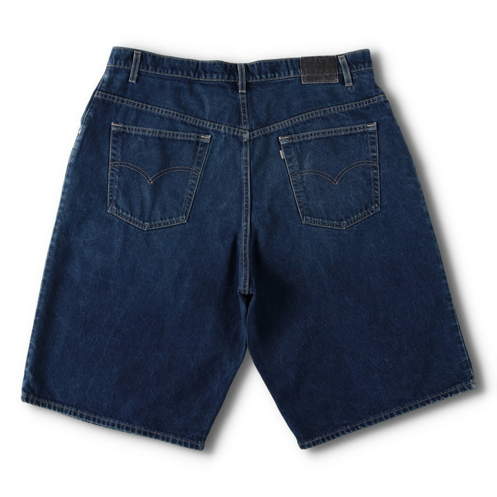 90'S Big Size Levi's Silver Tab Massive Denim Shorts, Made in USA, Men's W43 (approx.) cotton blue type Vintage Second Hand