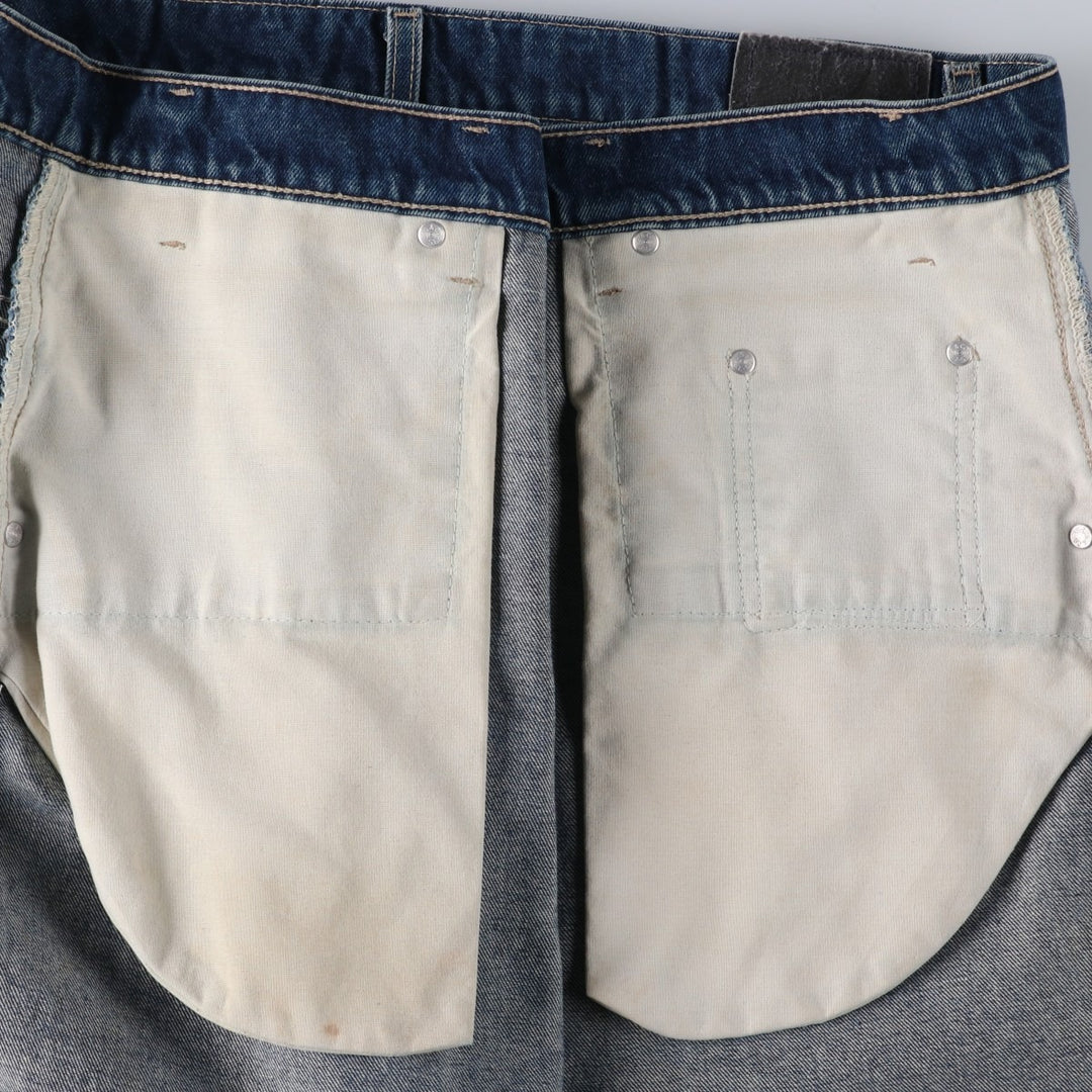 90'S Big Size Levi's Silver Tab Massive Denim Shorts, Made in USA, Men's W43 (approx.) cotton blue type Vintage Second Hand