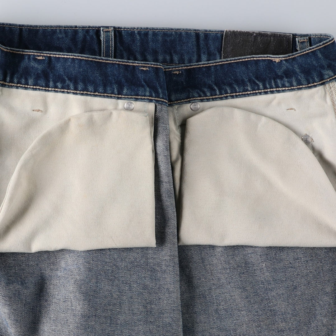 90'S Big Size Levi's Silver Tab Massive Denim Shorts, Made in USA, Men's W43 (approx.) cotton blue type Vintage Second Hand