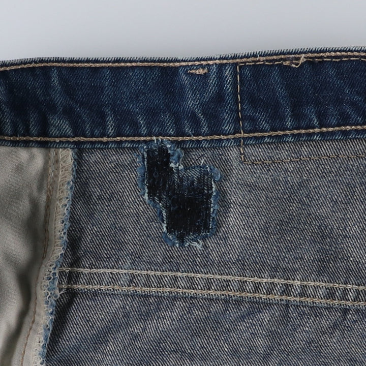 90'S Big Size Levi's Silver Tab Massive Denim Shorts, Made in USA, Men's W43 (approx.) cotton blue type Vintage Second Hand