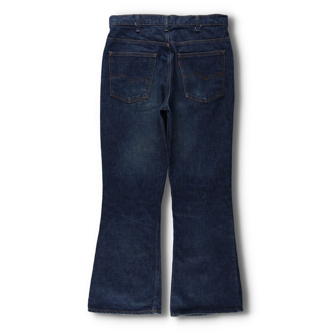 Dark navy 80'S Levi's orange tab bell-bottom denim pants, men's size W34 (approx.), vintage. unclear blue type Vintage Second Hand