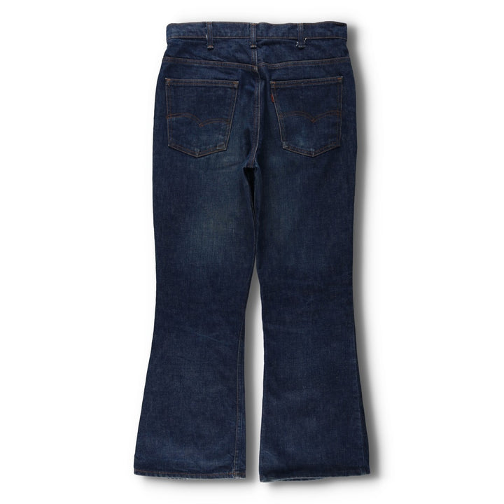 Dark navy 80'S Levi's orange tab bell-bottom denim pants, men's size W34 (approx.), vintage. unclear blue type Vintage Second Hand