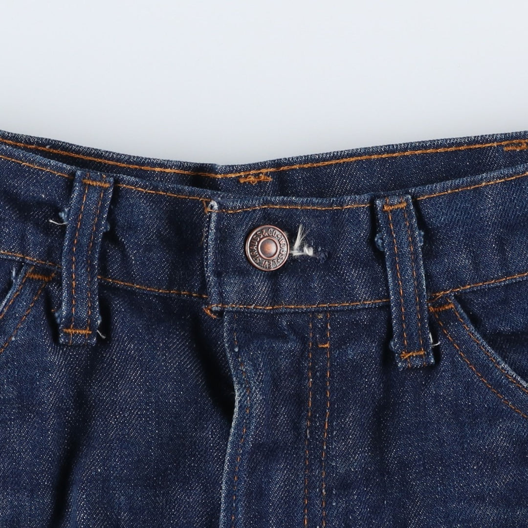 Dark navy 80'S Levi's orange tab bell-bottom denim pants, men's size W34 (approx.), vintage. unclear blue type Vintage Second Hand