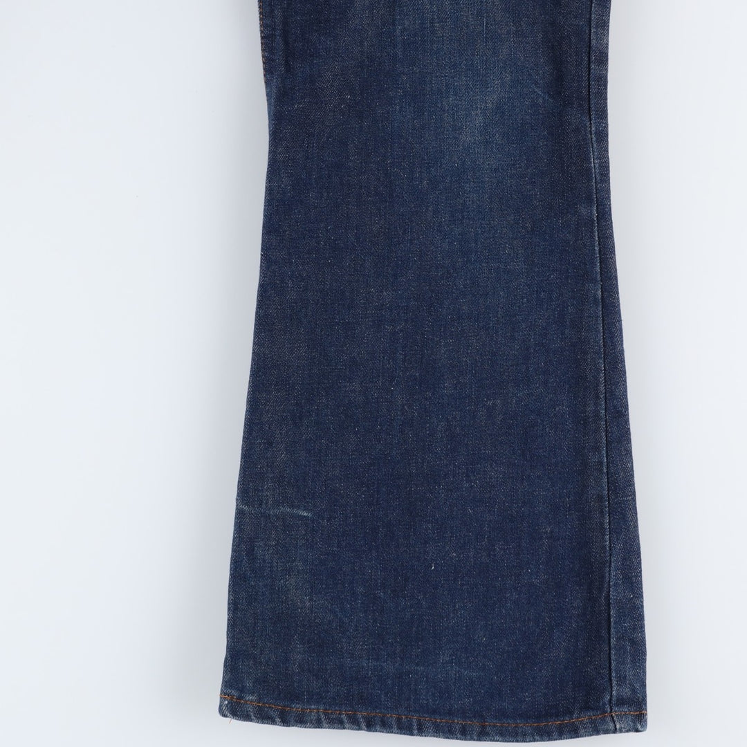 Dark navy 80'S Levi's orange tab bell-bottom denim pants, men's size W34 (approx.), vintage. unclear blue type Vintage Second Hand