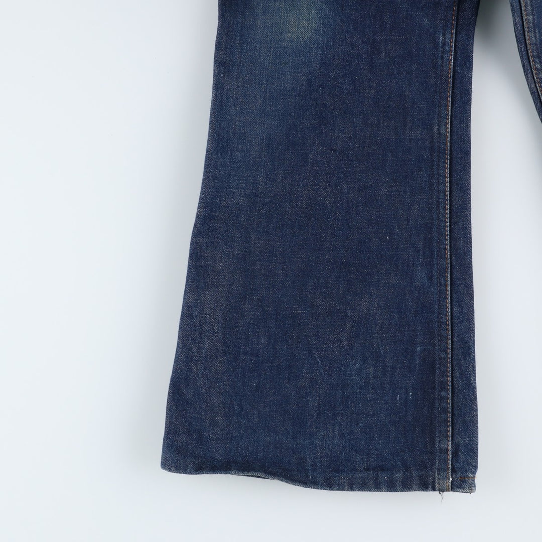 Dark navy 80'S Levi's orange tab bell-bottom denim pants, men's size W34 (approx.), vintage. unclear blue type Vintage Second Hand