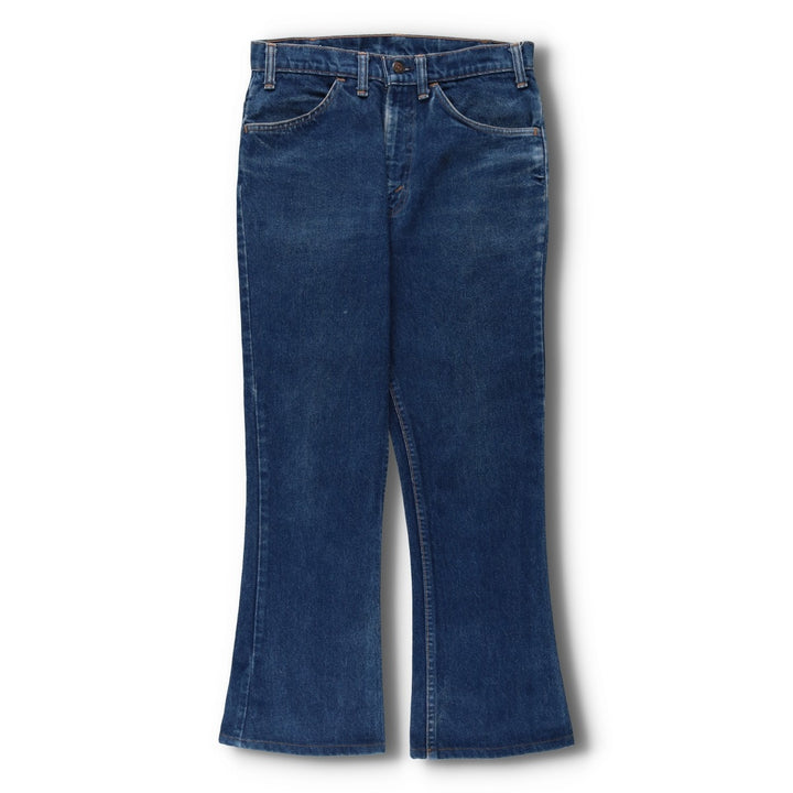 70s-80'S Levi's 646-0217 Orange Tab Bell-Bottom Denim Pants, Men's Size W31 (approx.), Vintage unclear blue type Vintage Second Hand