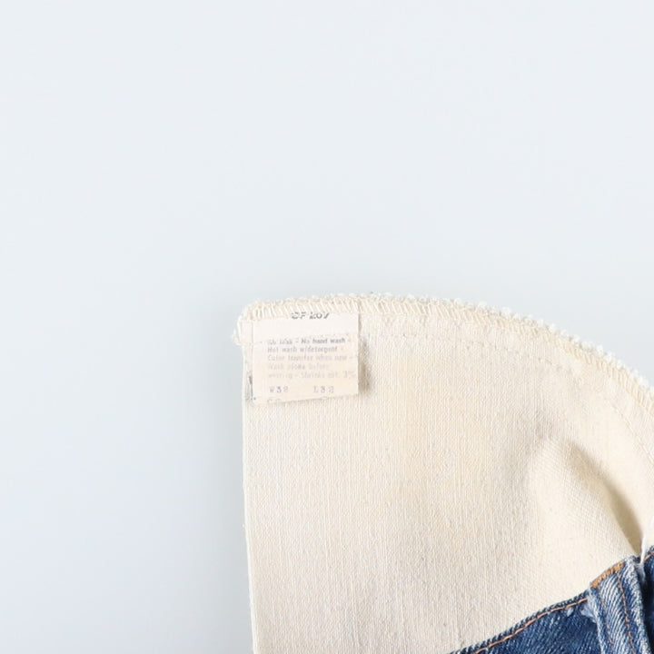 70s-80'S Levi's 646-0217 Orange Tab Bell-Bottom Denim Pants, Men's Size W31 (approx.), Vintage unclear blue type Vintage Second Hand