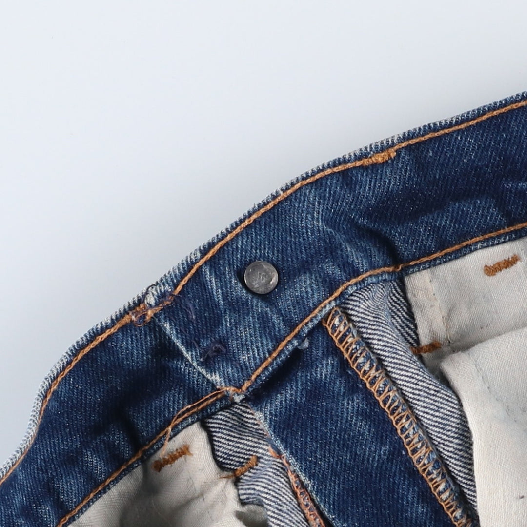 70s-80'S Levi's 646-0217 Orange Tab Bell-Bottom Denim Pants, Men's Size W31 (approx.), Vintage unclear blue type Vintage Second Hand